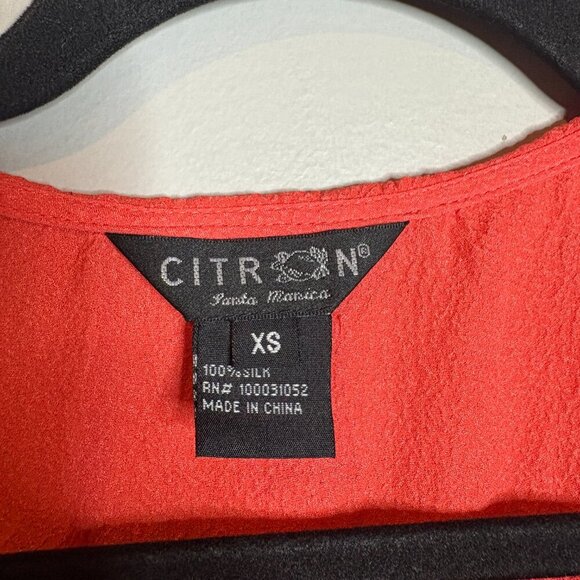 Citron silk patchwork patterned maxi dress - Picture 3 of 4